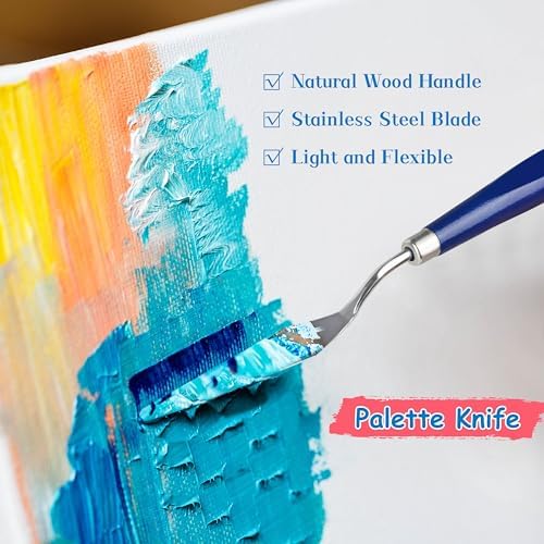 Halobios 26PCS Painting Brushes Set, 5 Sets of Professional Painting Brushes for Acrylic Painting, Artist Paintbrushes for Body Face Rock Canvas, Children Adult Drawing Arts Crafts Supplies