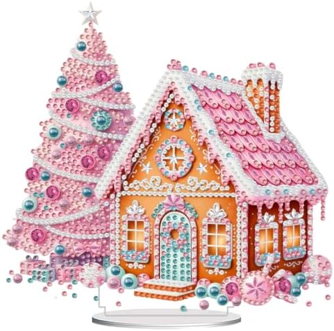 VeGuude Christmas Diamond Art Kits for Adults,DIY Acrylic Art Desktop Decor