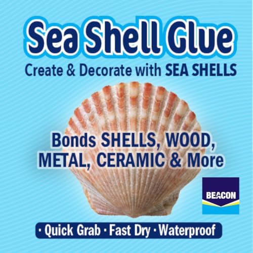 BEACON Sea Shell Glue for Creating and Decorating with Shells, Wood, Metal, Ceramic, and More, 2-Ounce, 1-Pack