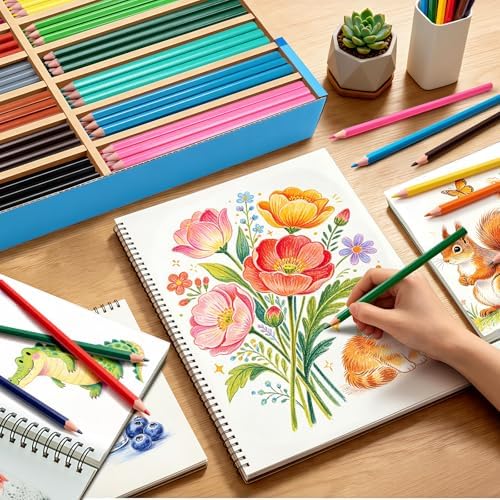 540 Count Colored Pencils Bulk, Colored Pencils for Kids 18 Assorted Colors