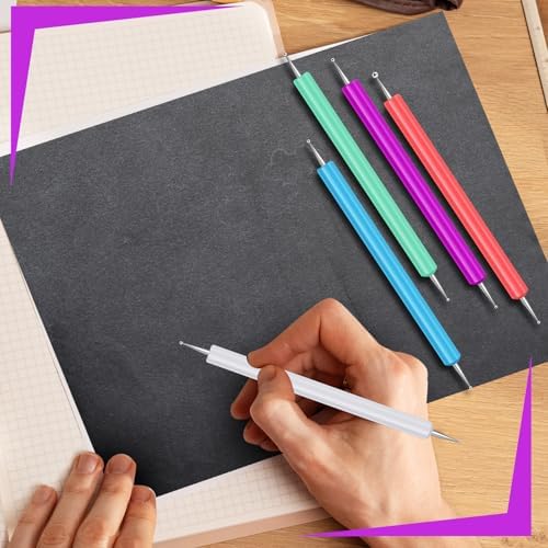 Ashmacdo 20 Pcs Dotting Tools for Painting,Ball Embossing Tool Tracing Stylus for Transfer Paper Drawing Nail Art