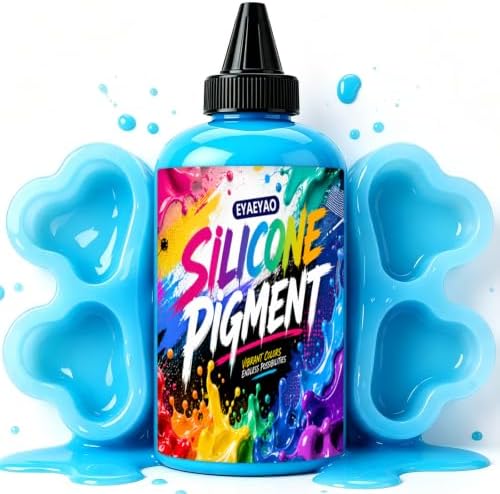 EYAEYAO Silicone Rubber Pigment - Sky Blue Paste Silicone Coloring Dye for Mold Making, Molding and Casting - Vibrant Color Pigment for Epoxy Resin Molds Making, Statues DIY Craft(Sky Blue, 3.5 oz)