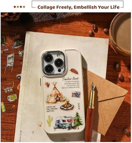 Vintage Food Stickers for Scrapbooking – 320+ Transparent PET Dessert, Coffee, Cake & Bread Stickers for Journaling, Junk Journal Supplies, Kids DIY Crafts, Baking & Camping Decoration