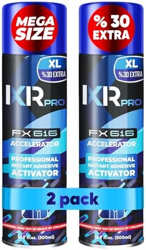 ixirpro Super Glue Accelerator, CA Glue Activator, 2 Pack-16.9 oz