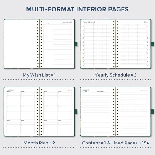 AHGXG Spiral Journal Notebook, 160 Lined Pages, A5 Size (5.7'' x 8.3'')
