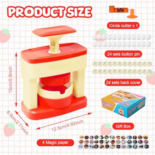 Button Maker Machine 55mm/2.16in, Installation-Free Pin Maker Machine Kit