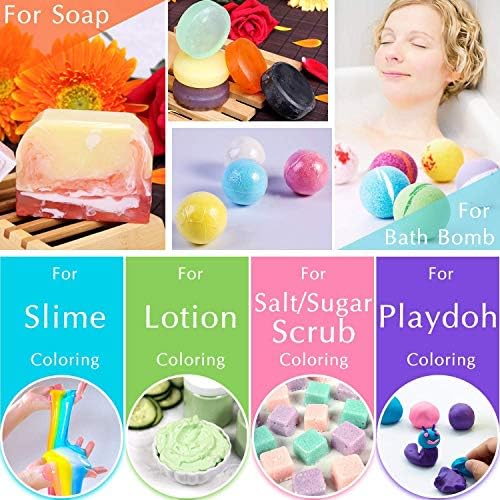 Bath Bomb Mold Kit 12 Pieces with 12 Soap Colorant, Shrink Wrap Bags - Liquid Food Grade Skin Safe Bath Bomb Dye for Making DIY Bath Bombs Supplies, Soap Coloring, Crafting Fizzles - with Instructions