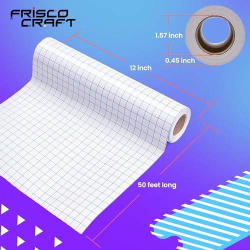Frisco Craft AT-65 Clear Transfer Tape for Vinyl 12" x 50FT