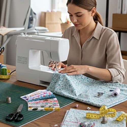 200 Pcs 5"x 5" Charm Packs for Quilting, Precut Multi-Color Printed Floral Fabric Squares Bundles Quilting Supplies, Spring Floral Color Scheme Printed Patchwork Supplies for Holiday DIY Sewing Craft