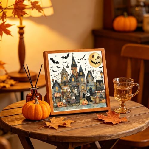 5D Halloween Town Diamond Painting Kits for Adults, Diamond Art Kits