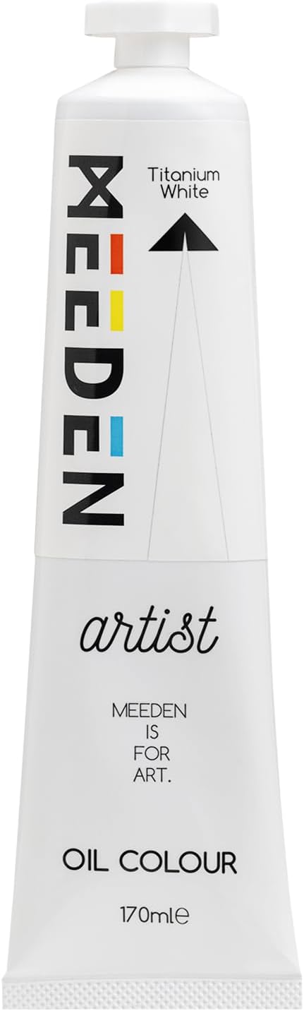 MEEDEN Titanium White Oil Paint - Artist Grade 170ml/5.7oz Tube | Professional Art Paints and Supplies for Canvas Painting