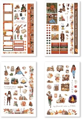 Hobonichi Compatible Seasonal Planner Sticker Book for A5 Planners & Journals – 24 Pages of Premium Hand-Drawn Seasonal & Holiday Stickers for Planning, Journaling & Scrapbooking