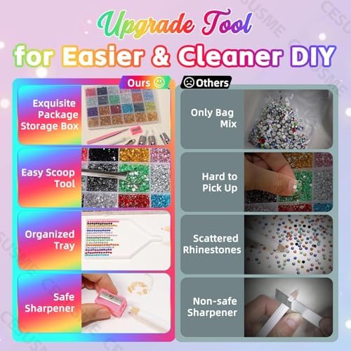 28000 Pcs Color Rhinestones Bedazzling Kit, Gold Bedazzling Rhinestones