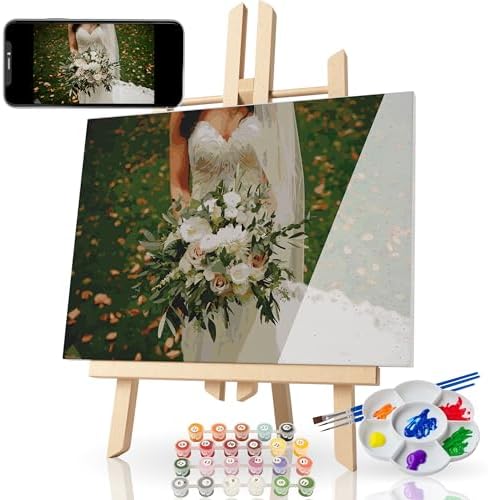 Custom Paint by Number From Photos, DIY Canvas Paint by Numbers for Beginners, Personalized Adults Digital Oil Painting Kits, Make Your Own Picture, Wall Decor Gift for Family, Boy Girl Friend