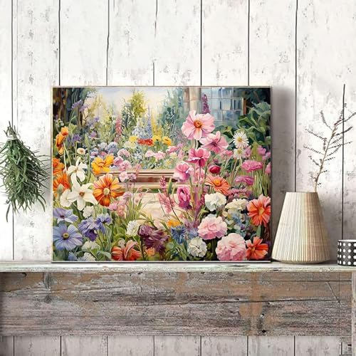 Paint by Numbers for Adults Flowers - Flower Paint by Number on Canvas