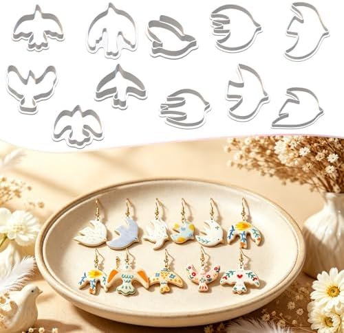 11PCS Bird Polymer Clay Cutters for Earrings