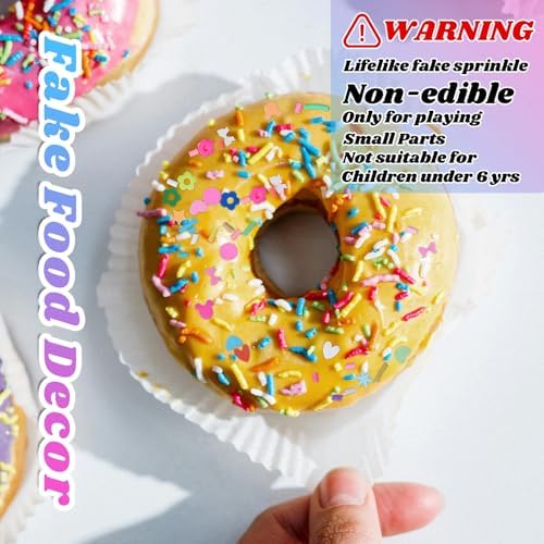 DIYASY 180g Fake Sprinkles, 6.35 oz Mini Faux Sprinkle Polymer Clay Slices Non-Edible for Crafts Art DIY Cake Decoration Plastic Slime Card Filler Nail Supply 12 Styles
