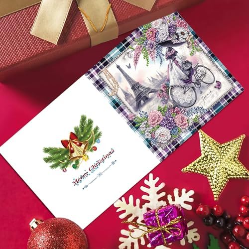 MaiYiYi 6 Pack DIY Flower Diamond Art Greeting Cards Kit