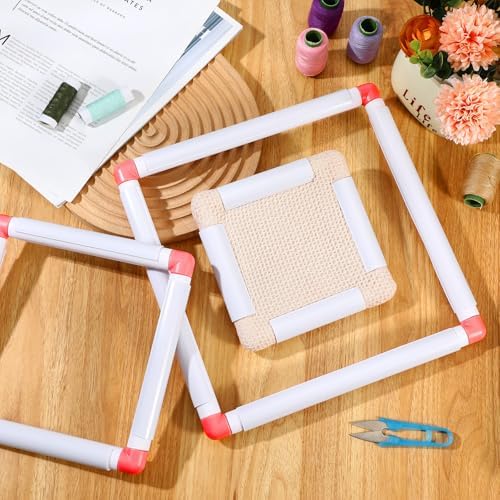 Janinka 3 Pcs Embroidery Hoop Cross Stitch Frames and Hoops, Red