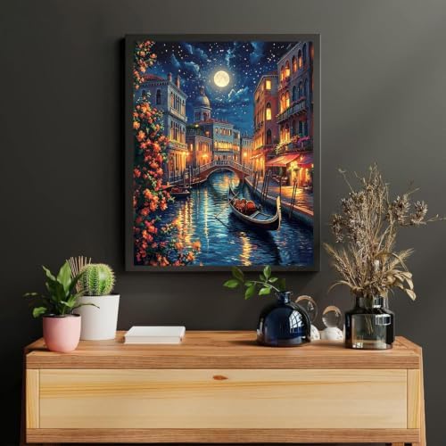 Landscape Paint by Numbers Kit for Adults, DIY Painting Canvas 16x20inch
