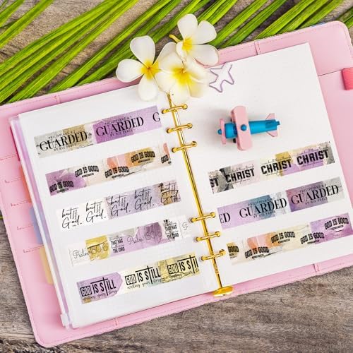 24 Rolls Christian Washi Tape Gifts for Bible Journaling, Purple