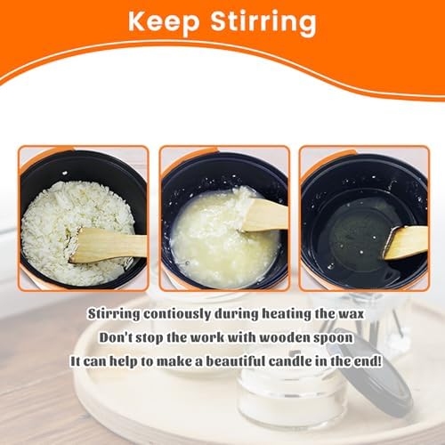 WcoDusak Candle Wax Melting Pot with Spout & Thermometer for Candle Making