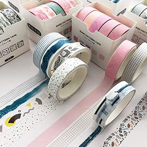 5 Rolls Washi Tape Set Creative Basic Skinny Decorative Tapes for Arts, DIY Crafts, Bullet Journals, Planners, Scrapbooking, Wrapping (Dot)