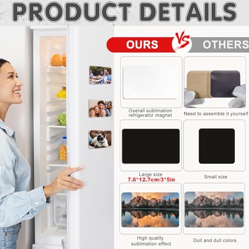 30 PCS Sublimation Magnet Blanks Bulk, 3x5 Inch, Soft Magnetic