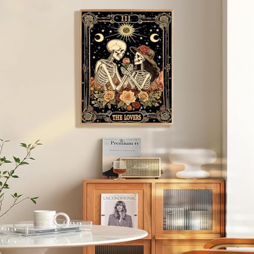 KICHANG Skull Diamond Art Kits for Adult Diamond Painting Kit for Beginner