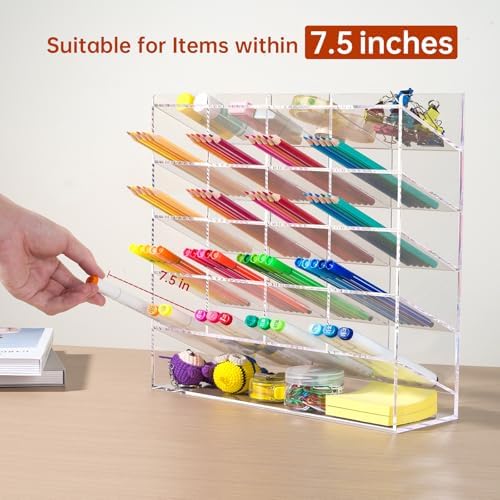 BEYGORM Acrylic Vertical Marker Organizer for 250 Markers, Desk Orgaizer