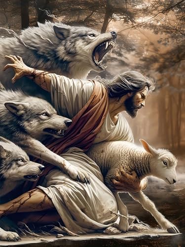 ARPADAMO Diamond Art Kits for Adults,Jesus Diamond Painting Kits 12x16in