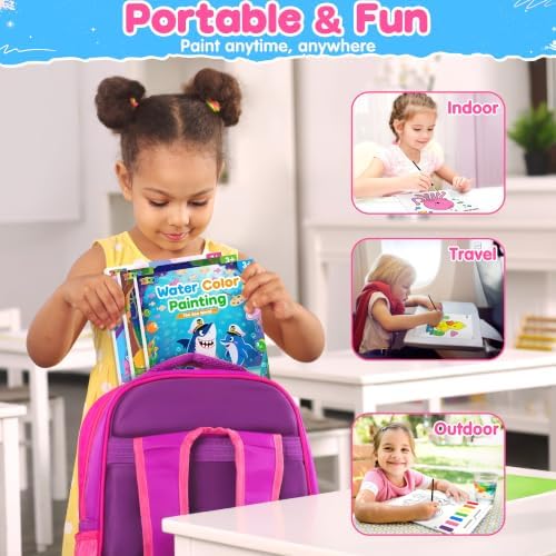 ZIZZ Paint with Water Coloring Books for Toddlers 3PCS Water Painting Sets