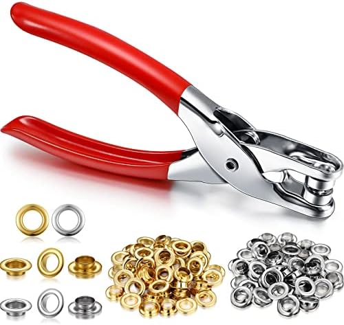 Mudder Grommet Eyelet Plier Tool,Gold, Silver,1/2 Inch,Classic