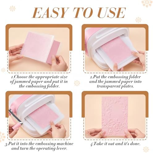 4 Pcs Geiseralie Embossing Folders for Card Making,Elegant Style