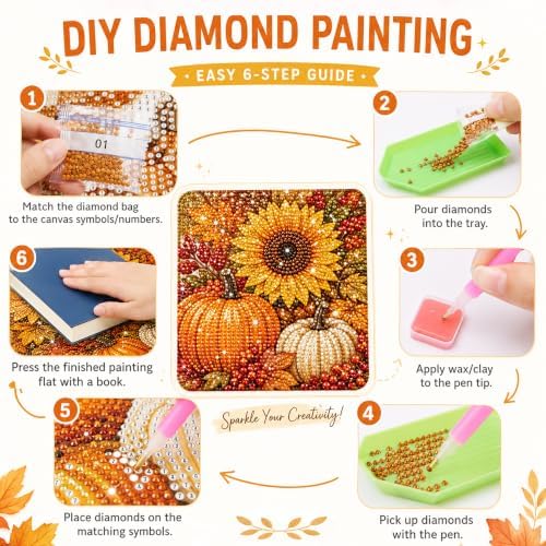 Halloween Diamond Art Hanging Kits for Adults Beginners, DIY Acrylic 5D Special Shaped Crystal Diamond Gem Art Painting for Window Pendants Home Garden Wall Hanging Kits Hanging Ornament (Style E)