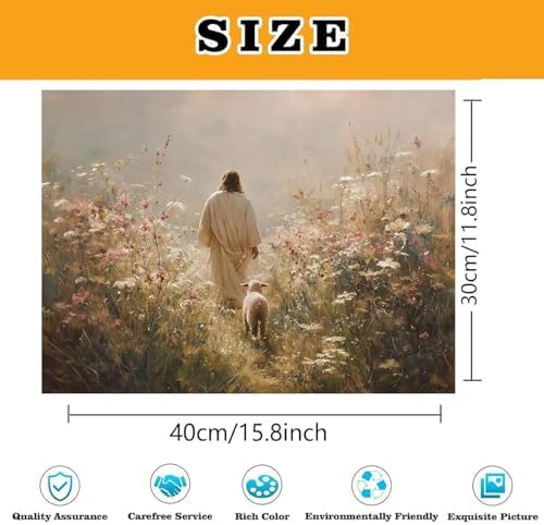 Jesus Paint by Numbers Kit for Adults Framed Canvas 12X16 in, Frameworkless