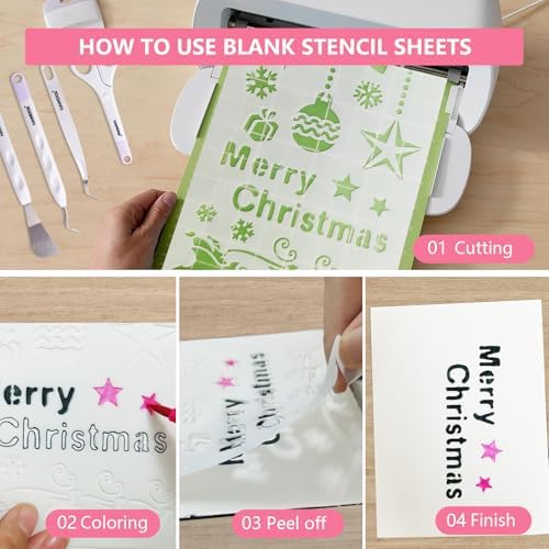 Starter Kit for Cricut Joy Xtra,116Pcs Accessories Bundle and Supplies for Cutting Machine,Beginner Craft Tool Set,Material Bundle with Weeding Tool,Paper Trimmer,Replacement Blade,Brayer Roller