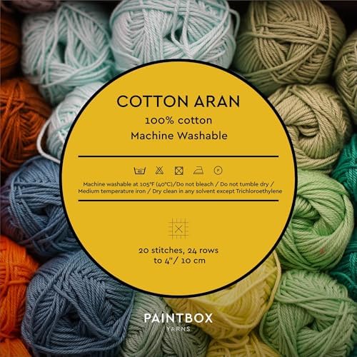 Paintbox Yarns 100% Cotton Aran Yarn 1.76oz / 50g, 93yds / 85m