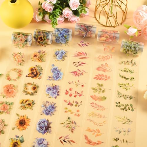 Washi Tape, PET Tapes for Scrapbooking Journaling (Blue & Pink)