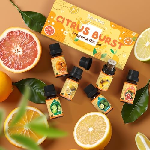 SALKING Citrus Burst Essential Oil Set, Premium Fragrance Oil for Diffuser