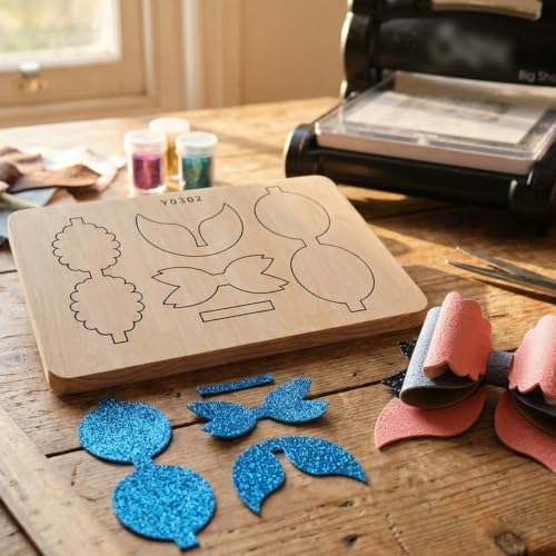 Elegant Bowknot Cutting Dies for DIY Crafts - Wood Board and Alloy Steel Blade Beautiful Bowknot Making Template (Y0302 Wood)