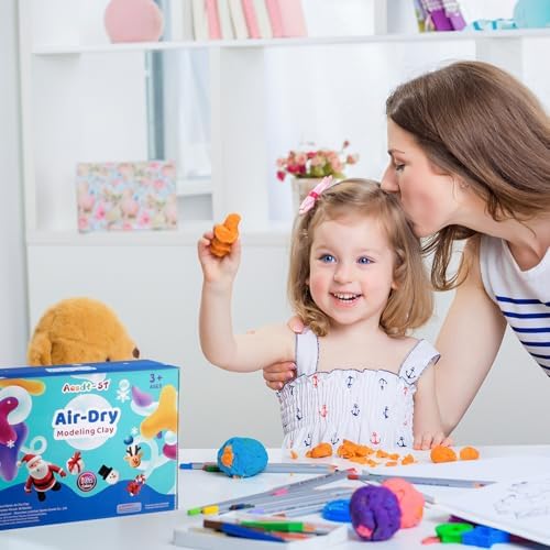 Aestd-ST Air Dry Clay 102 Colors, Modeling Clay for Kids, DIY Magic Clay