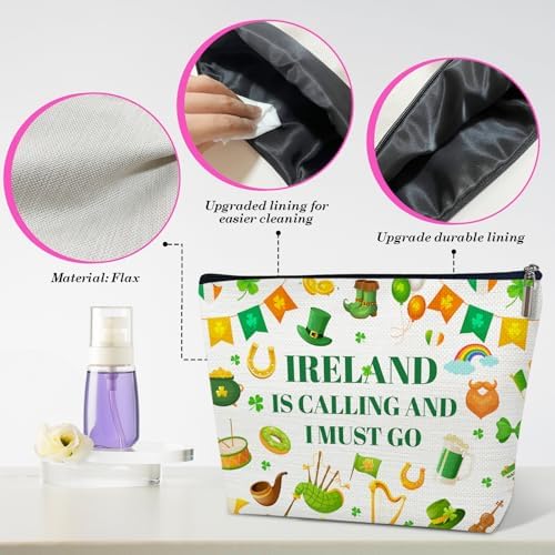 Ireland Gifts Makeup Bag for Women, City Themed Organizer