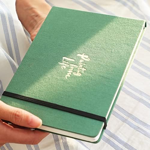 Handmade Watercolor Journal, 7.6x5.3'', 140lb/300gsm, Cold Press, 20 Sheets/40 Pages,Sketchbook,Travel Notebook, Suit for Watercolor/Pen Light Color/Gouache/Acrylic/Sketching