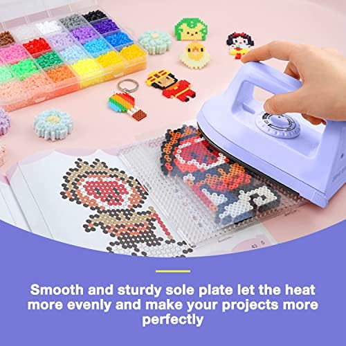 Mini Crafts Iron Handy Heat Press Machine Kit Portable with PVC Doormat for Heat Transfer, Charging Base Accessories for DIY T-Shirt Shoe Bag Vinyl Projects