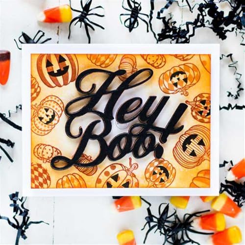 Halloween English Words Hey Boo Metal Cutting Dies for Card Making