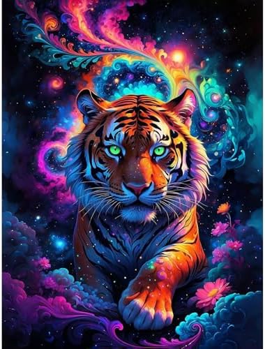 Lophomie Diamond Art Kits for Adults Tiger Diamond Painting Kits 12x16 in