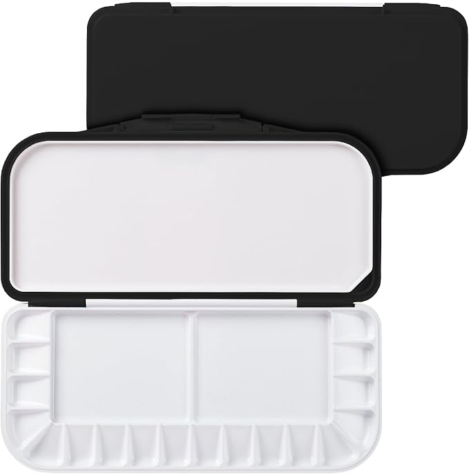 Mr. Pen- Airtight Watercolor Palette with Lid, 18 Wells & 2 Mixing Areas | Lightweight Sealing Paint Palette for Travel, Painting, Watercolor Mixing, Art Class and Studio Use