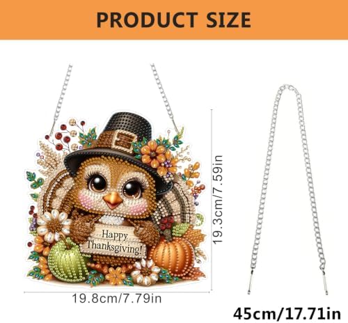 AIBOERL Diamond Art Kits for Adults,Halloween Acrylic Hanging Suncatcher