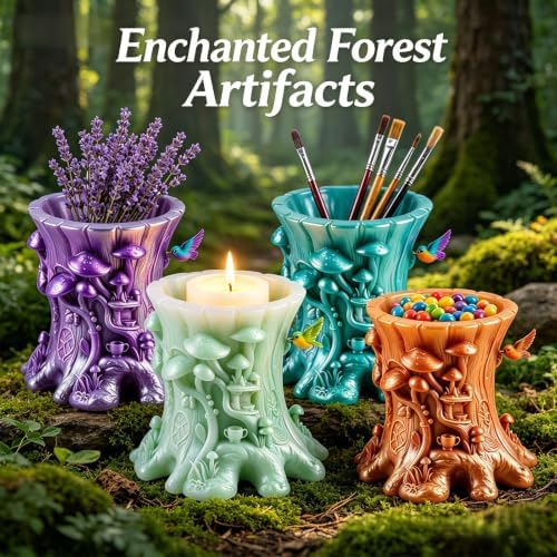 Mushroom Tree Stump Silicone Mold for Epoxy Resin Casting Crafts